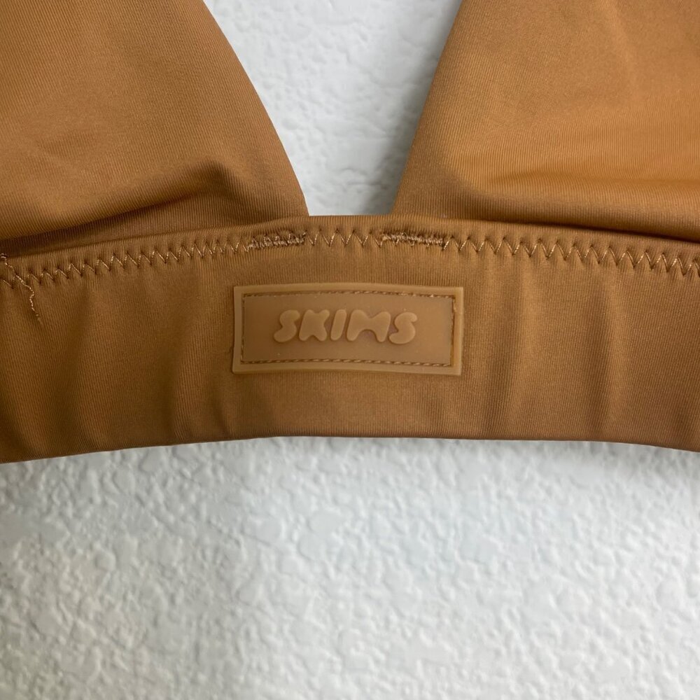 SKIMS Swim Plunge Bikini Top | Almond | Size 4X | New Without Tag - Picture 5 of 9